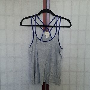 Anthropologie Gray and blue tank top. Size S.